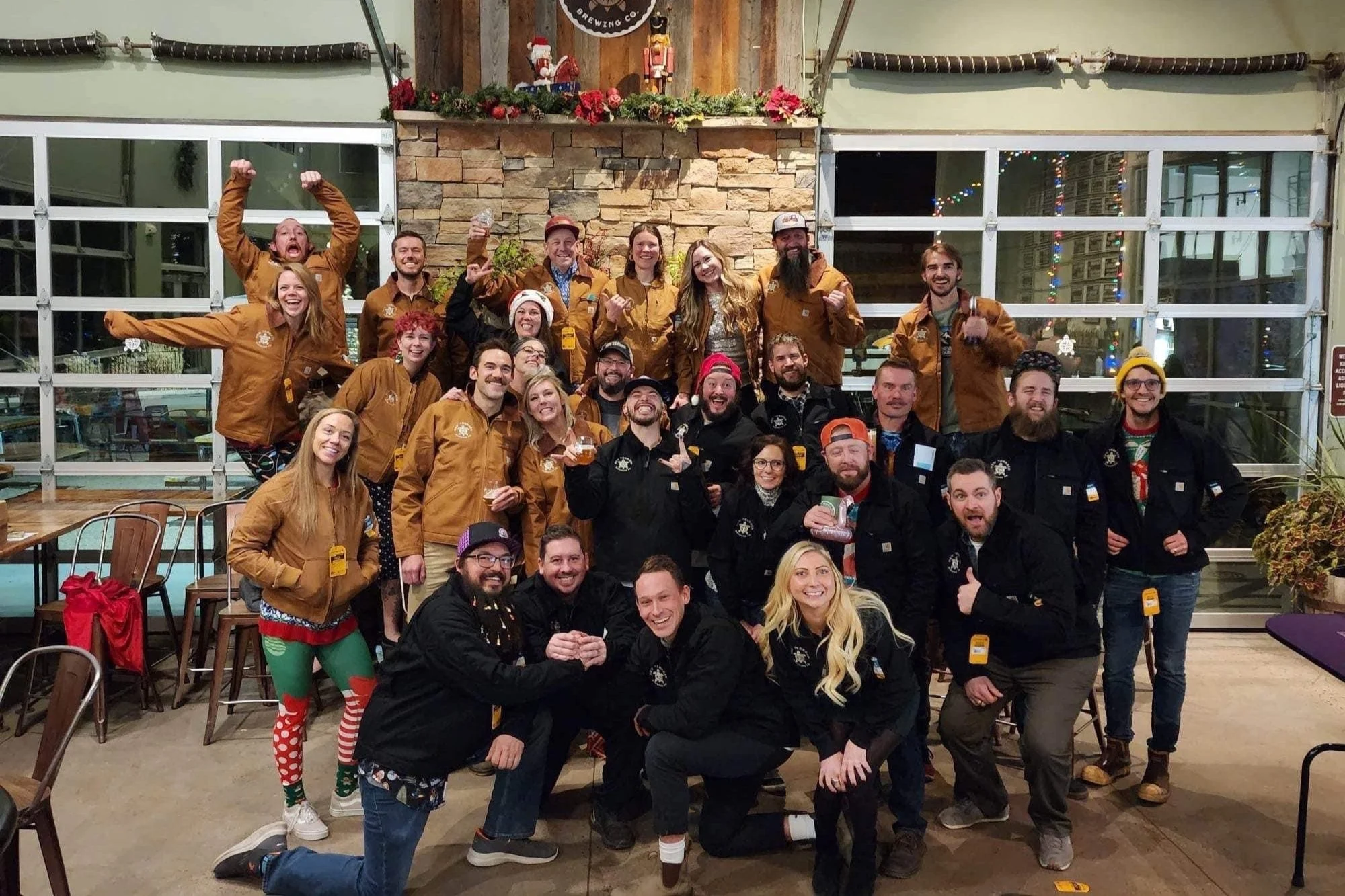 Our whole crew loves to party! Here we are enjoying one of our annual holiday parties.